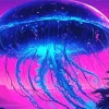 Big Blue Jellyfish Diamond Painting