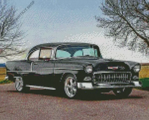 Black 57 Chevy Car Diamond Painting