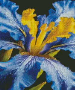 Blooming Blue Iris Diamond Painting