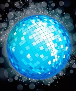 Blue Disco Ball Diamond Painting