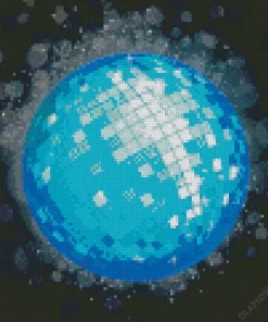 Blue Disco Ball Diamond Painting