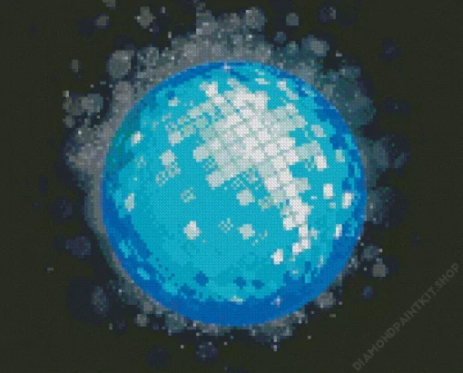 Blue Disco Ball Diamond Painting