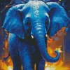 Blue Elephant Diamond Painting