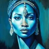 Blue Female Diamond Painting