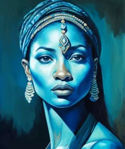 Blue Female Diamond Painting