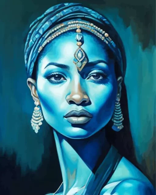 Blue Female Diamond Painting