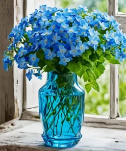 Blue Glass Vase Diamond Painting