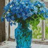 Blue Glass Vase Diamond Painting