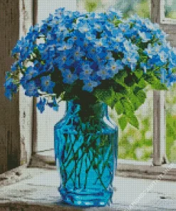 Blue Glass Vase Diamond Painting