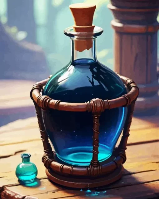 Blue Potion Bottle Diamond Painting