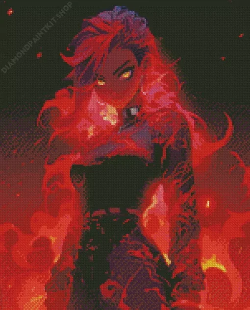 Burning Lava Woman Diamond Painting