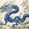 Chinese Blue Dragon Diamond Painting