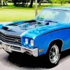 Classic Blue Buick Skylark Diamond Painting