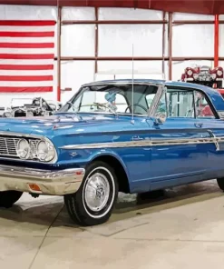 Classic Blue Ford 500 Diamond Painting