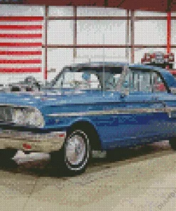 Classic Blue Ford 500 Diamond Painting