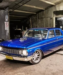 Dark Blue Ford Falcon Diamond Painting