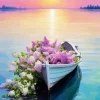 Flowers In Boat Diamond Painting