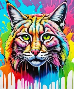 Graffiti Bobcat Diamond Painting