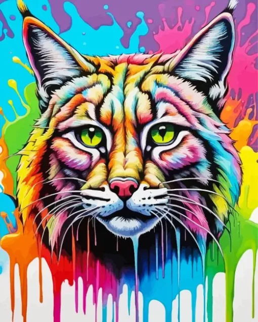 Graffiti Bobcat Diamond Painting