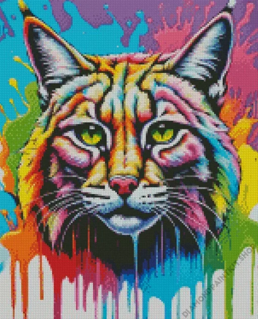 Graffiti Bobcat Diamond Painting