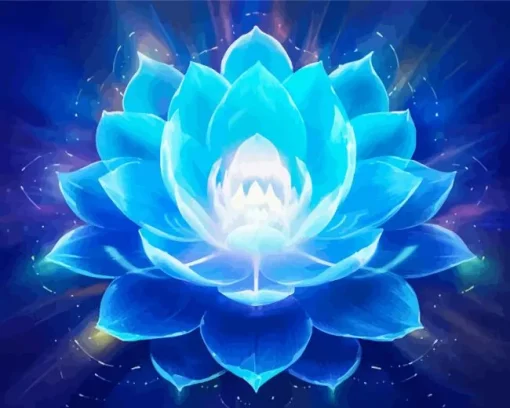 Magical Blue Lotus Diamond Painting