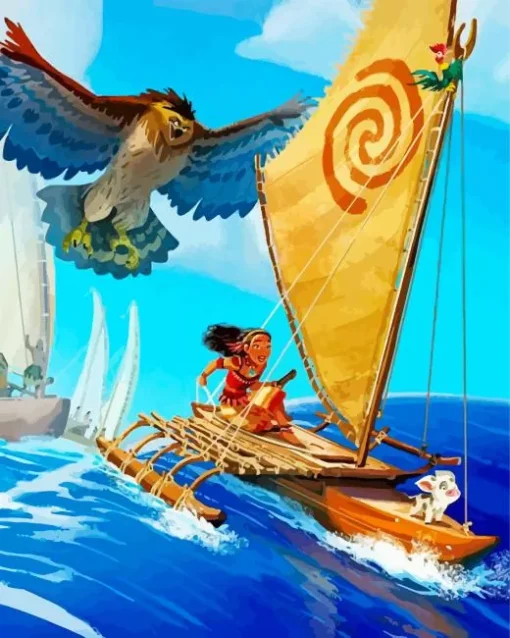 Moana Boat Diamond Painting