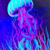 Neon Blue And Pink Jellyfish Diamond Painting