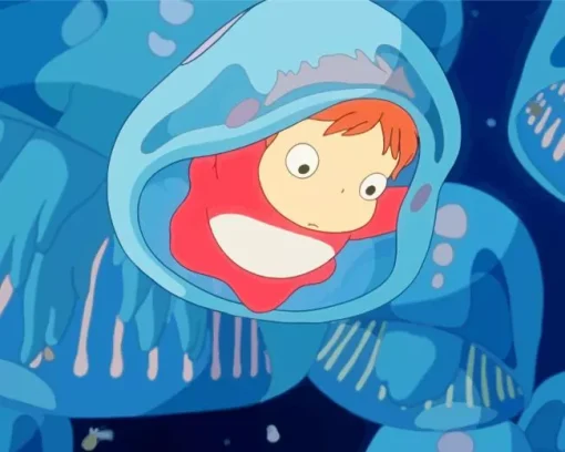 Ponyo In Jellyfish Diamond Painting