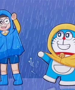 Adorable Nobita And Doraemon Diamond Painting