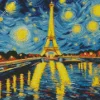 Aesthetic Eiffel Tower Van Gogh Diamond Painting