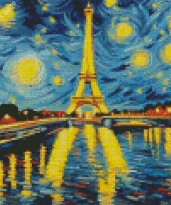 Aesthetic Eiffel Tower Van Gogh Diamond Painting