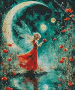 Aesthetic Fairy Moon Art Diamond Painting