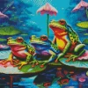 Aesthetic Frog Family Art Diamond Painting