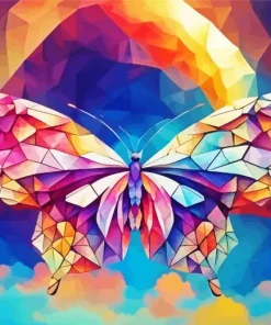 Aesthetic Geometric Butterfly Diamond Painting