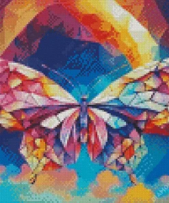 Aesthetic Geometric Butterfly Diamond Painting