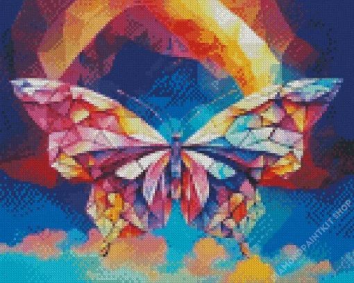 Aesthetic Geometric Butterfly Diamond Painting