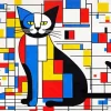 Aesthetic Geometric Cat Diamond Painting