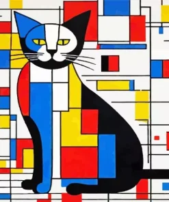 Aesthetic Geometric Cat Diamond Painting