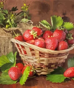 Basket Of Strawberries Diamond Painting