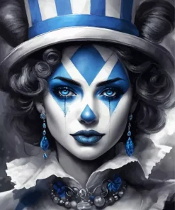 Beautiful Female Clown Diamond Painting