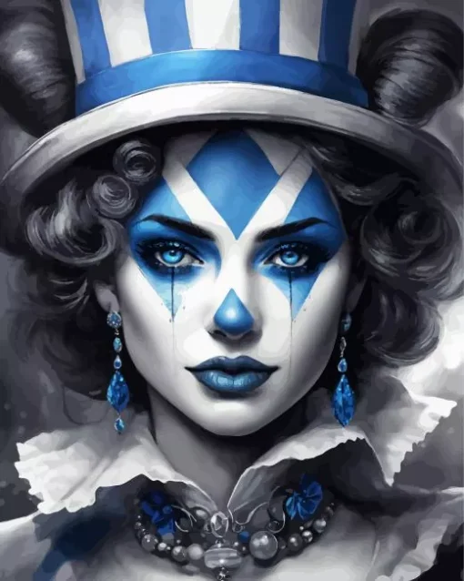 Beautiful Female Clown Diamond Painting