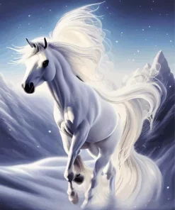 Beautiful White Stallion Diamond Painting