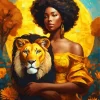 Beauty And The Lion Diamond Painting