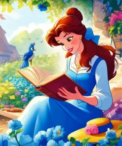 Belle Reading Diamond Painting