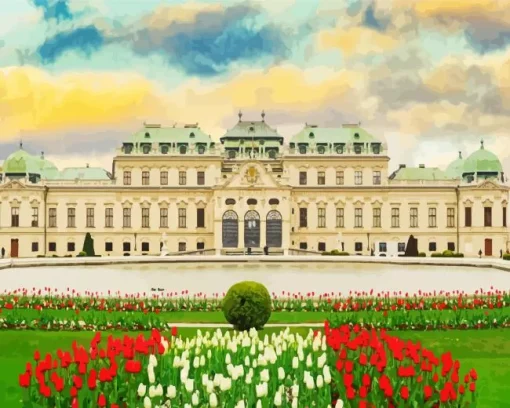 Belvedere Garden Vienna Diamond Painting