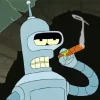 Bender Smoking Cigarette Diamond Painting