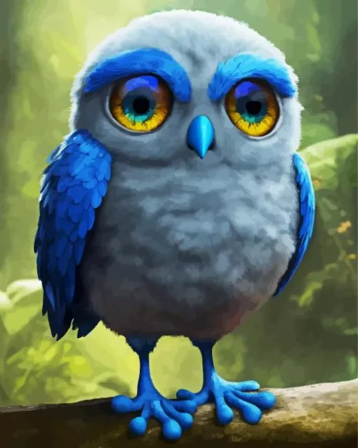 Bird With Big Eyes Diamond Painting