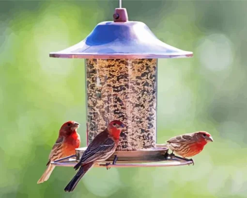 Birds Feeder Diamond Painting