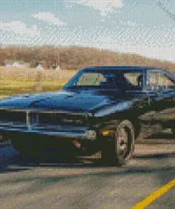 Black 1969 Charger Diamond Painting