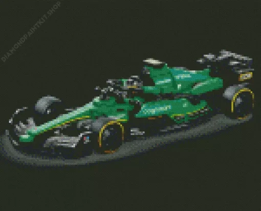 Black And Green F1 Car Diamond Painting